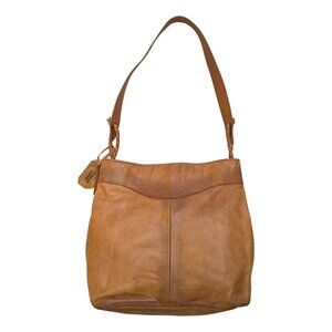 Handcrafted Bill Ridenour Brown Leather Hobo Bag – Braided Strap